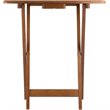 Pemberly Row 5 Piece Transitional Oversized Solid Wood Snack Table Set in Teak