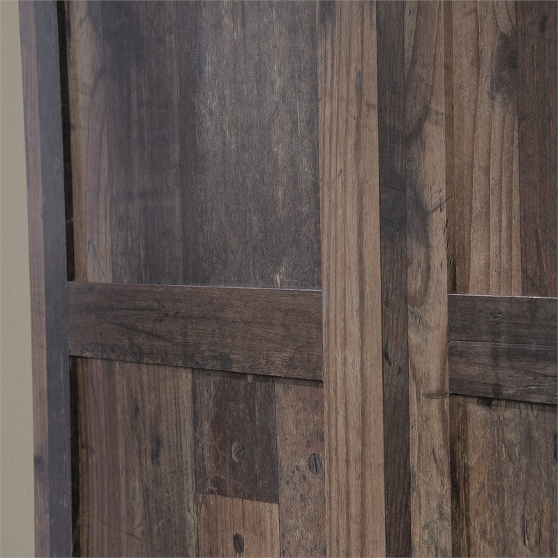 Pemberly Row 2-Door Engineered Wood Storage Cabinet in Reclaimed Pine/Brown
