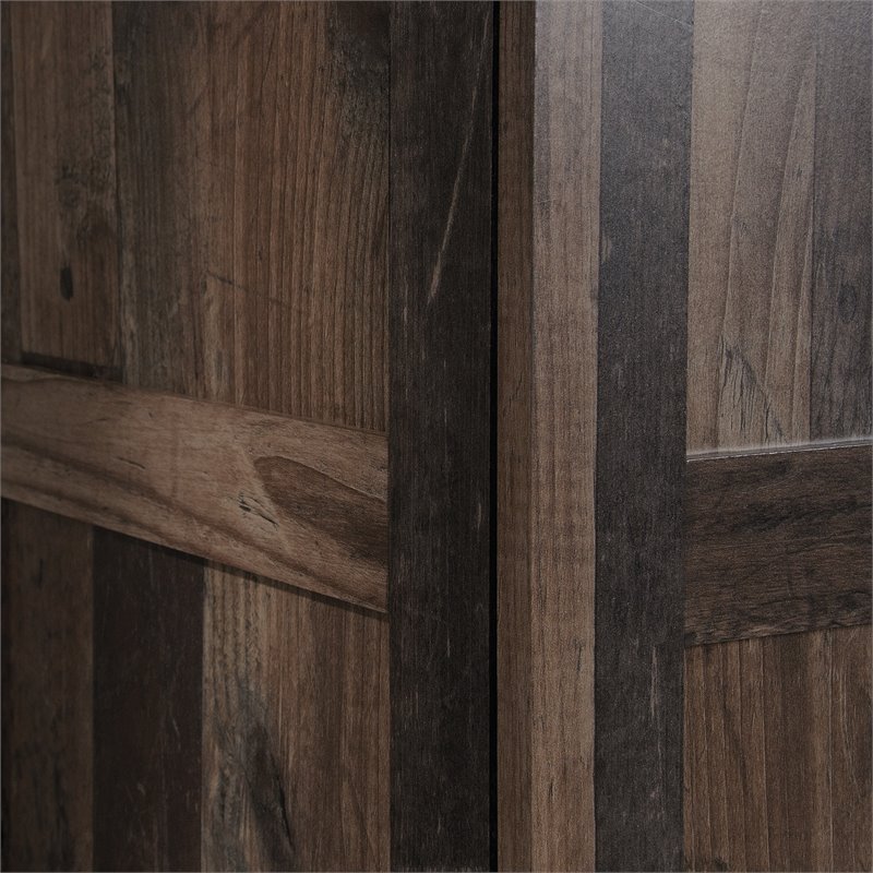 Pemberly Row 2-Door Engineered Wood Storage Cabinet in Reclaimed Pine/Brown