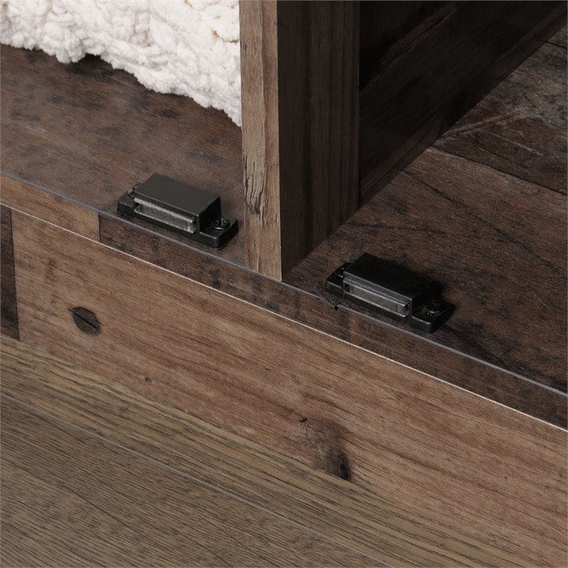 Pemberly Row 2-Door Engineered Wood Storage Cabinet in Reclaimed Pine/Brown