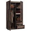Pemberly Row Engineered Wood Wardrobe Armoire in Rustic Reclaimed Pine/Brown