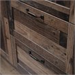 Pemberly Row Engineered Wood Wardrobe Armoire in Rustic Reclaimed Pine/Brown