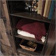 Pemberly Row Engineered Wood Wardrobe Armoire in Rustic Reclaimed Pine/Brown
