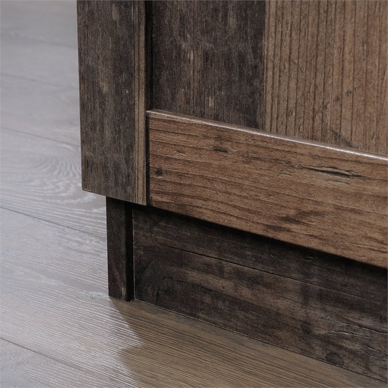 Pemberly Row Engineered Wood Wardrobe Armoire in Rustic Reclaimed Pine/Brown