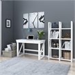 Pemberly Row Engineered Wood Computer Desk in Weathered White