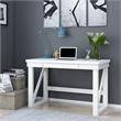 Pemberly Row Engineered Wood Computer Desk in Weathered White