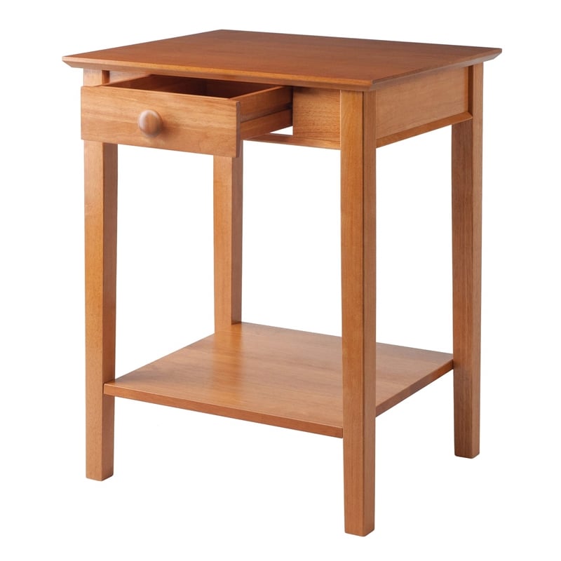 Pemberly Row 5-Piece Transitional Solid Wood Home Office Set in Honey Brown