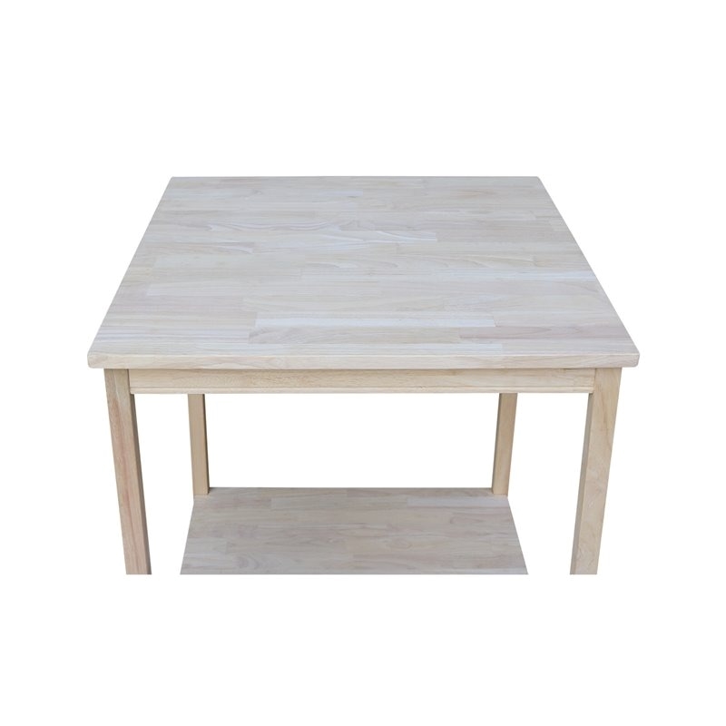 Pemberly Row Traditional Solid Hardwood Table For Connecting Desks in Natural