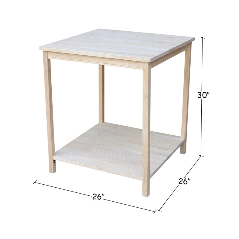 Pemberly Row Traditional Solid Hardwood Table For Connecting Desks in Natural