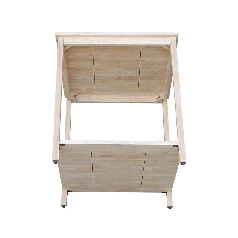 Pemberly Row Traditional Solid Hardwood Table For Connecting Desks in Natural