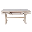 Pemberly Row Traditional Executive Desk with Canyon Base
