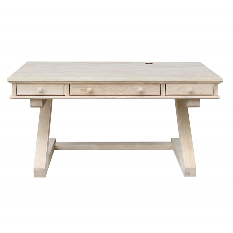 Pemberly Row Traditional Executive Desk with Zosiac Base