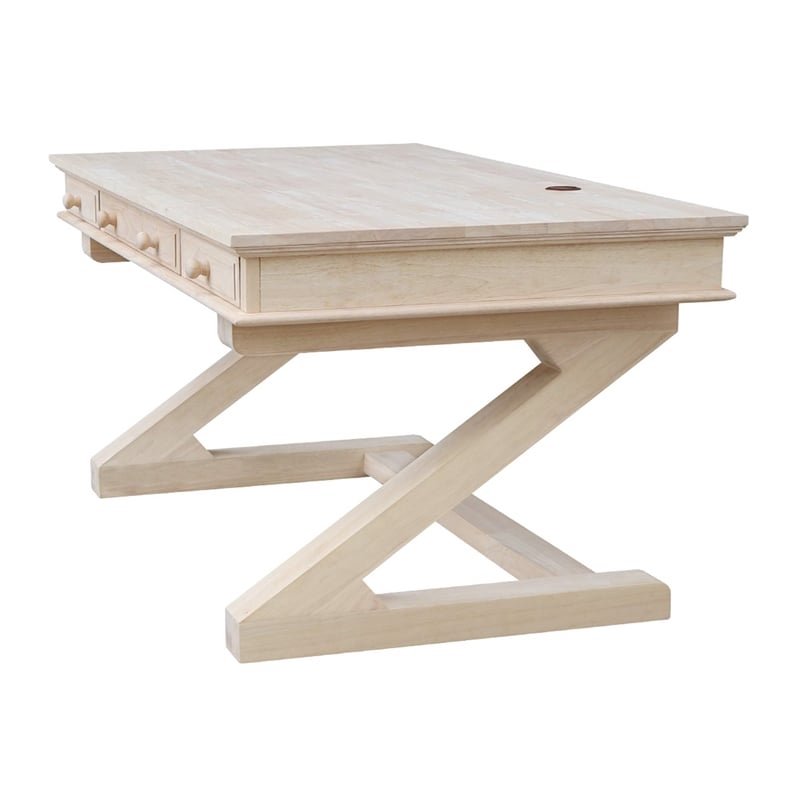 Pemberly Row Traditional Executive Desk with Zosiac Base