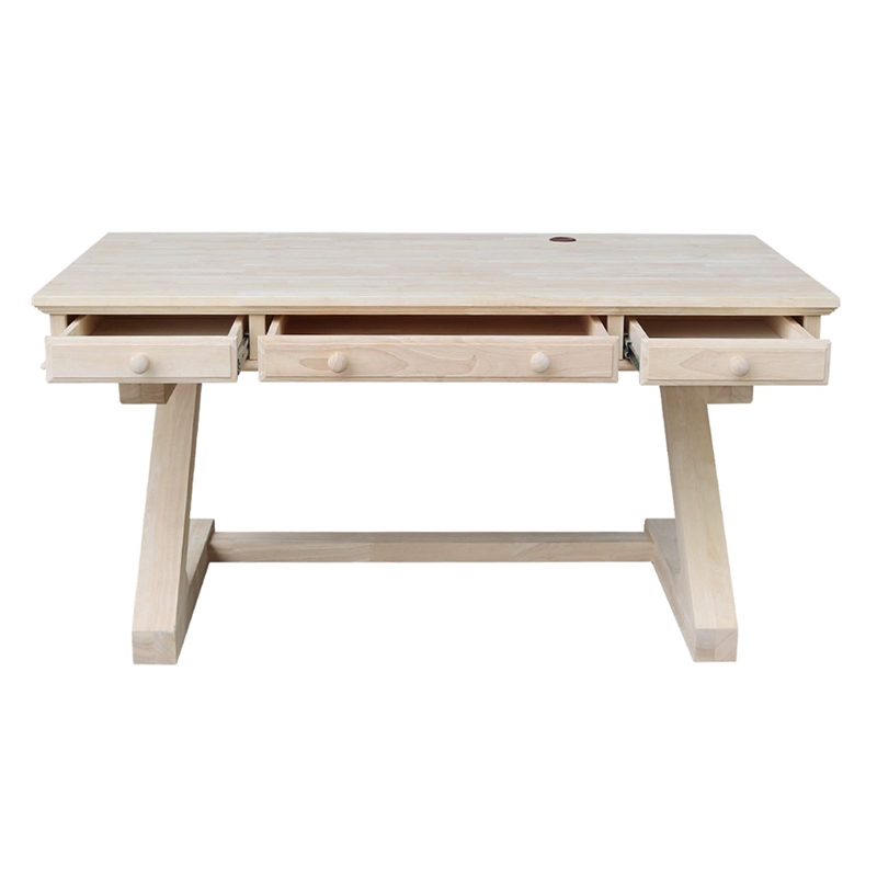 Pemberly Row Traditional Executive Desk with Zosiac Base