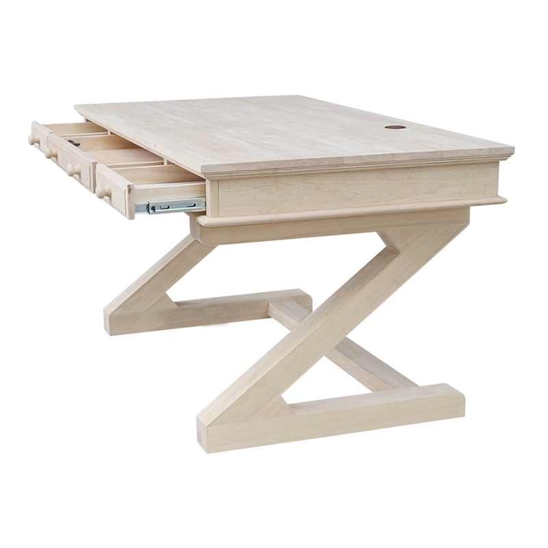 Pemberly Row Traditional Executive Desk with Zosiac Base