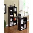 Pemberly Row Transitional Hollow Core and Wood Hobby Desk in Espresso