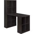 Pemberly Row Transitional Hollow Core and Wood Hobby Desk in Espresso