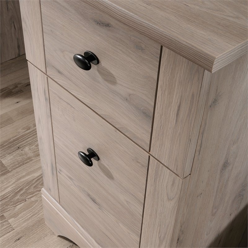 Pemberly Row 2-Drawer Coastal Engineered Wood Computer Desk in Laurel Oak