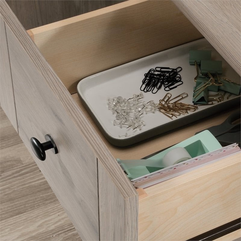 Pemberly Row 2-Drawer Coastal Engineered Wood Computer Desk in Laurel Oak