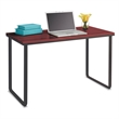 Pemberly Row Steel Workstation in Cherry and Black