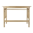 Pemberly Row Foldable Transitional Solid Wood Computer Desk in Natural