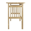 Pemberly Row Foldable Transitional Solid Wood Computer Desk in Natural