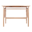 Pemberly Row Foldable Transitional Solid Wood Computer Desk in Natural