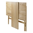 Pemberly Row Foldable Transitional Solid Wood Computer Desk in Natural