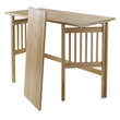 Pemberly Row Foldable Transitional Solid Wood Computer Desk in Natural