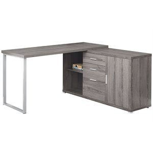 pemberly row l shaped corner computer desk in dark taupe