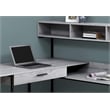Pemberly Row L Shaped Computer Desk in Gray and Black