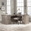 Pemberly Row L-shaped Contemporary Engineered Wood Computer Desk in Split Oak
