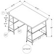 Pemberly Row 3 Tier Wood Top Sawhorse Computer Desk in Black