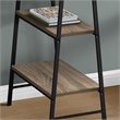 Pemberly Row 3 Tier Wood Top Sawhorse Computer Desk in Dark Taupe and Black