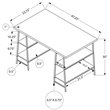 Pemberly Row 3 Tier Wood Top Sawhorse Computer Desk in Dark Taupe and Black