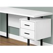 Pemberly Row Reversible Wooden L Shaped Corner Computer Desk in White and Black
