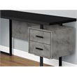 Pemberly Row Reversible Wooden L Shaped Corner Computer Desk in Black and Gray