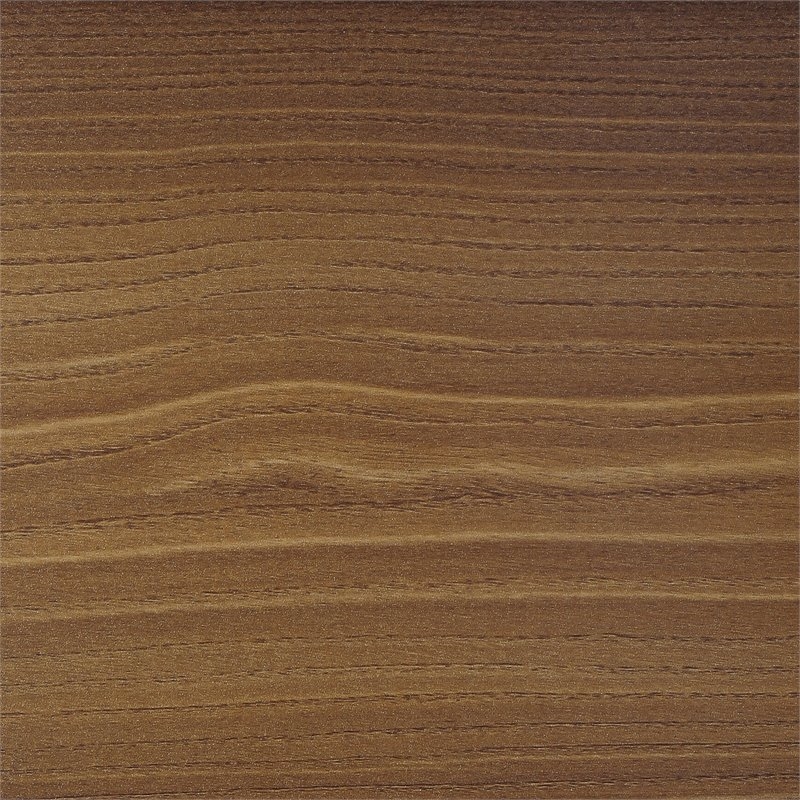 Pemberly Row Contemporary Wood Reversible Floating Computer Desk in Walnut