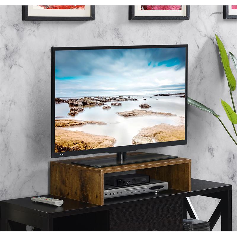 Pemberly Row Contemporary Wood Small Monitor Riser for TVs up to 23