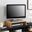 Pemberly Row Small TV Monitor Riser in Light Oak Wood Finish