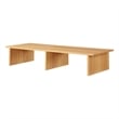 Pemberly Row Large TV-Monitor Riser in Light Oak Wood Finish