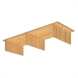 Pemberly Row Large TV-Monitor Riser in Light Oak Wood Finish