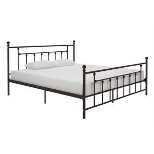 pemberly row contemporary metal frame king bed