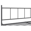 Pemberly Row Transitional Metal King Canopy Bed with Side Rails in Gray