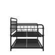 Pemberly Row Contemporary Metal Daybed/Trundle Twin in Black