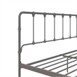 Pemberly Row Contemporary King Metal Bed with Storage in Gray