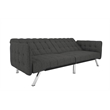 Pemberly Row Convertible Futon and Sofa Sleeper in Grey Linen