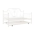 Pemberly Row Metal Daybed and Trundle in Twin over Twin in White