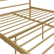 Pemberly Row Contemporary Four-Post Metal Canopy Bed in Full Gold