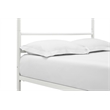 Pemberly Row Contemporary Four-Post Metal Canopy Bed in Full White